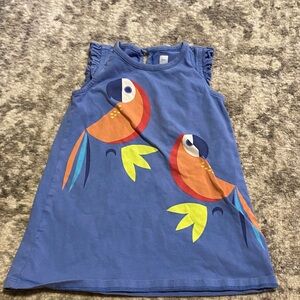Tea collection Blue Dress with Parrot Design